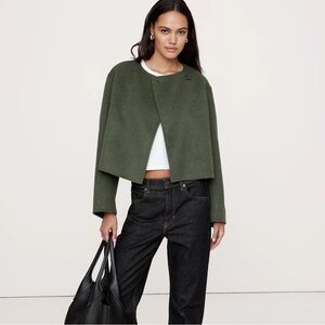 Banana republic Estero double faced wool cropped jacket / coat